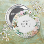 Gepersonaliseerde Roos Greenery Floral Garland Naa Ronde Button 5,7 Cm<br><div class="desc">Met een delicate waterverf land rozen bloemige groene slinger, deze chique knop is een elegante manier om de belangrijkste mensen te identificeren op uw vrijgezellenfeest en bruiloft evenement. Inclusief bruid, bruidegom, bode, moeder of vader van de bruid of bruidegom, bruidsmeisje, beste man of iemand anders die de sleutel is tot...</div>