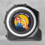 Gepersonaliseerde Rosie de Aangepaste Vintage van  Rolmaat<br><div class="desc">Voeg uw eigen tekst aan dit klantgerichte Rosie toe het ontwerp van de Riveter.</div>