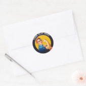 Gepersonaliseerde Rosie de Aangepaste Vintage van  Ronde Sticker (Envelop)