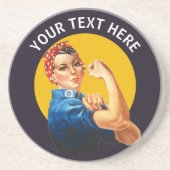 Gepersonaliseerde Rosie de Aangepaste Vintage van  Zandsteen Onderzetter (Voorkant)