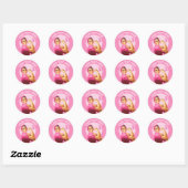 Gepersonaliseerde Rosie de Riveter Breast Cancer r Ronde Sticker (Vel)