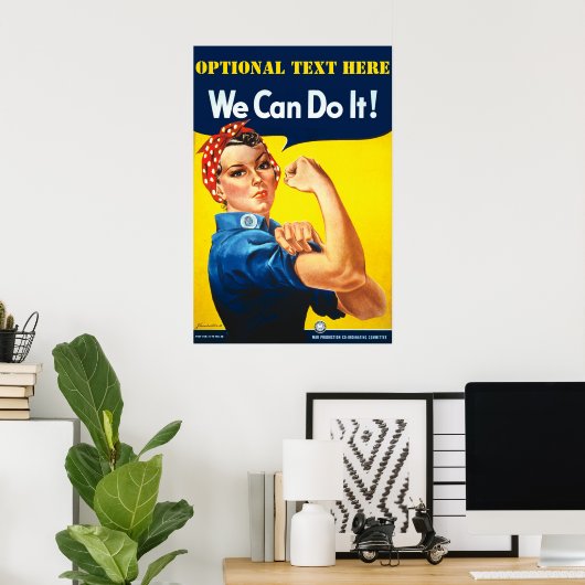 Gepersonaliseerde Rosie De Riveter Poster (Thuiskantoor)