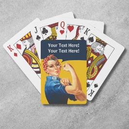 Gepersonaliseerde Rosie de Riveter  Retro Pokerkaarten