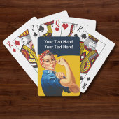 Gepersonaliseerde Rosie de Riveter  Retro Pokerkaarten