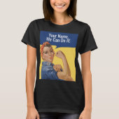 Gepersonaliseerde Rosie de riveter womens tshirts (Voorkant)