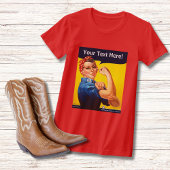 Gepersonaliseerde Rosie de Riveter  WW2 Douane T-shirt