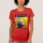 Gepersonaliseerde Rosie de Riveter  WW2 Douane T-shirt (Voorkant)