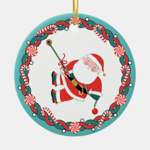 Gepersonaliseerde rotbeklimming-vakantie-cadeau keramisch ornament