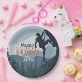 Gepersonaliseerde rotsklimmer Happy Birthday Papieren Bordje (Feest)