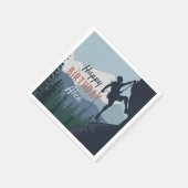 Gepersonaliseerde rotsklimmer Happy Birthday Servet (Hoek)