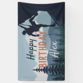 Gepersonaliseerde rotsklimmer Happy Birthday Spandoek (Verticaal)