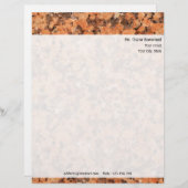 Gepersonaliseerde rottextuur met retouradres briefhoofd sjabloon (Voorkant / Achterkant)