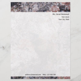 Gepersonaliseerde rottextuur met retouradres briefhoofd sjabloon