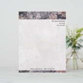 Gepersonaliseerde rottextuur met retouradres briefhoofd sjabloon (Staand voorkant)