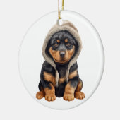 Gepersonaliseerde Rottweiler Dog Art Keramisch Ornament (Links)