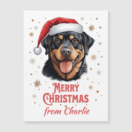 Gepersonaliseerde Rottweiler Hond Vrolijk Kerstfee (Voorkant)