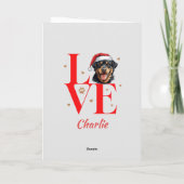 Gepersonaliseerde Rottweiler Hond Vrolijk Kerstfee Kaart (Achterkant)