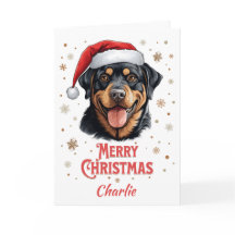 Gepersonaliseerde Rottweiler Hond Vrolijk Kerstfee