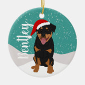 Gepersonaliseerde rottweiler keramische versiering keramisch ornament (Voorkant)