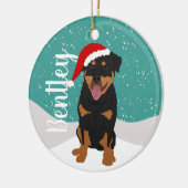 Gepersonaliseerde rottweiler keramische versiering keramisch ornament (Links)
