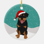 Gepersonaliseerde rottweiler keramische versiering keramisch ornament (Achterkant)
