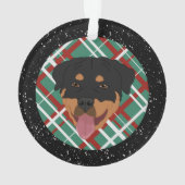 Gepersonaliseerde rottweiler Kerstmis Ornament (achterkant)