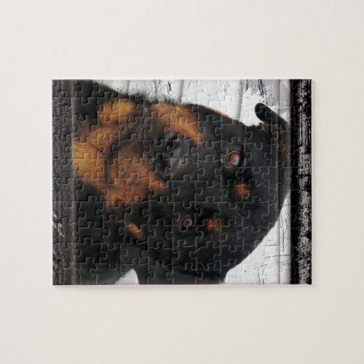 Gepersonaliseerde rottweiler legpuzzel (Horizontaal)