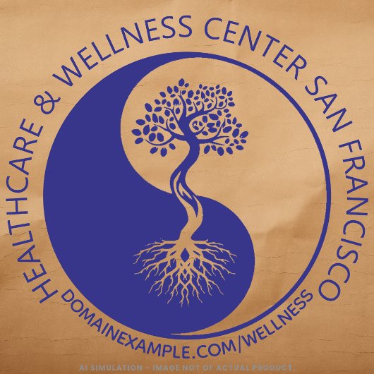 Gepersonaliseerde Round Healthcare Business Logo & Zelfinktende Stempel