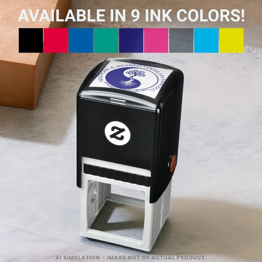 Gepersonaliseerde Round Healthcare Business Logo & Zelfinktende Stempel