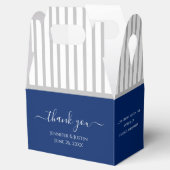 Gepersonaliseerde Royal Blue Favor Box Bedankdoosjes (Geopend)