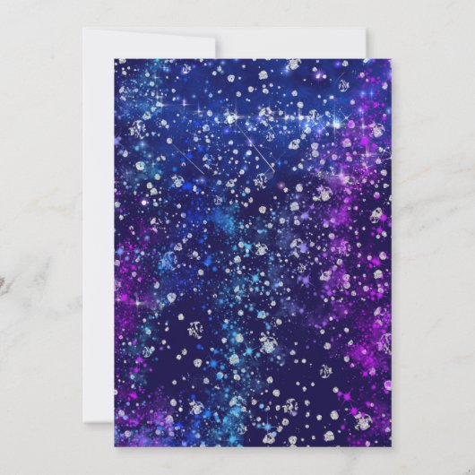 Gepersonaliseerde Royal Blue Verjaardag Masquerade Kaart (Achterkant)