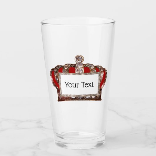 Gepersonaliseerde "Royal Crown" Glas (Voorkant)