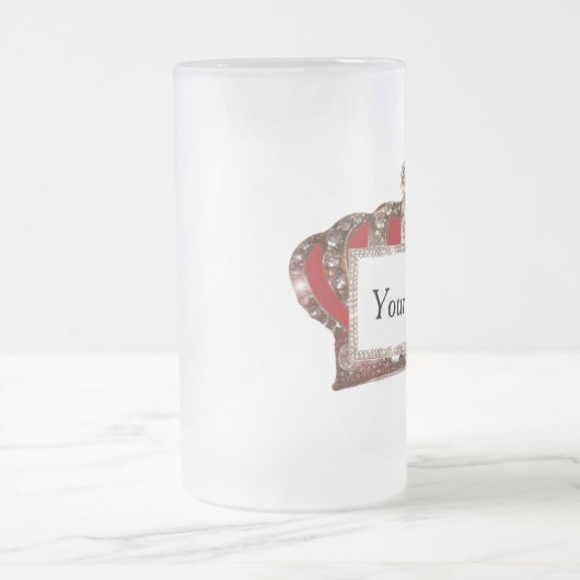 Gepersonaliseerde "Royal Crown" Matglas Bierpul (Center)
