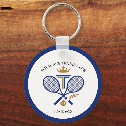 Gepersonaliseerde Royal Tennis Club sinds jaar en  Sleutelhanger (Voorkant)