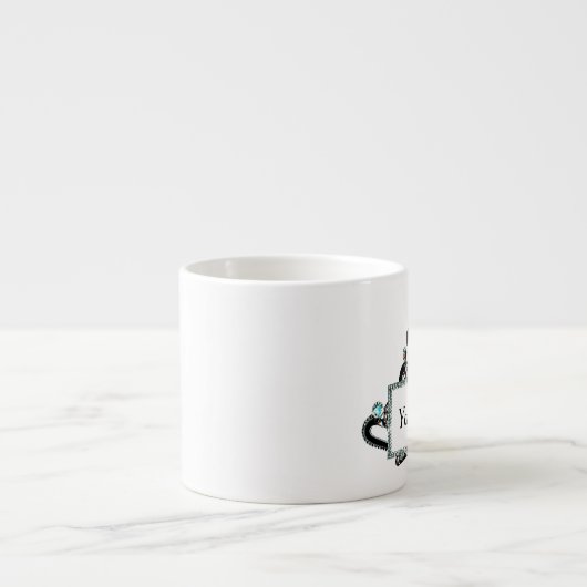 Gepersonaliseerde "Royal Tiara" Espresso Kop (Voorkant)