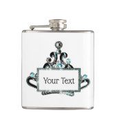 Gepersonaliseerde "Royal Tiara" Heupfles (Voorkant)