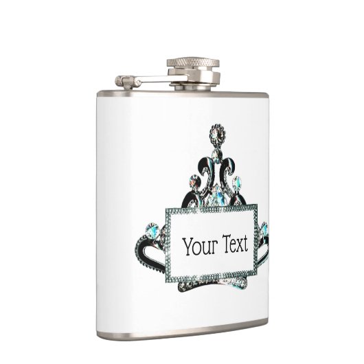 Gepersonaliseerde "Royal Tiara" Heupfles (Rechts)