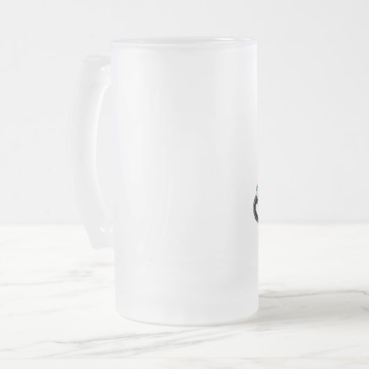 Gepersonaliseerde "Royal Tiara" Matglas Bierpul (Voorkant links)