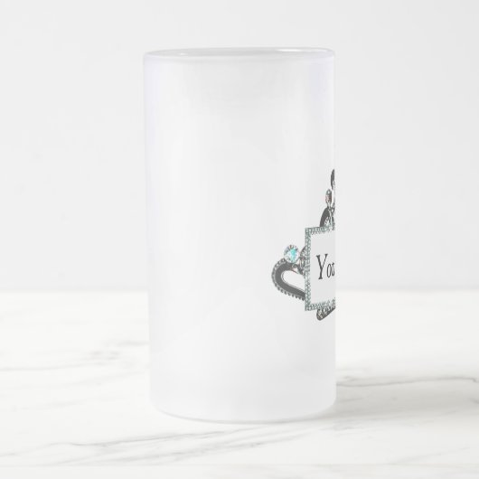 Gepersonaliseerde "Royal Tiara" Matglas Bierpul (Center)