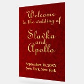 Gepersonaliseerde Royal Velvet Wedding Welkomstbor Acryl Bord (Hoek)