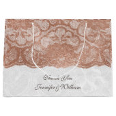 Gepersonaliseerde Royal Wedding Blush Pink Gold La Large Cadeautasje (Voorkant)