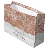 Gepersonaliseerde Royal Wedding Blush Pink Gold La Large Cadeautasje (Voorkant Gekanteld)