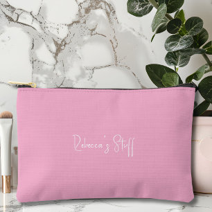 Gepersonaliseerde roze accessoiretas etui