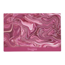 Gepersonaliseerde Roze Artistiek Patroon Pet Feedi