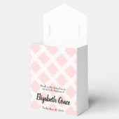 Gepersonaliseerde Roze Baby meisje doop Gold Cross Bedankdoosjes (Geopend)