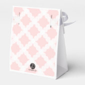 Gepersonaliseerde Roze Baby meisje doop Gold Cross Bedankdoosjes (Achterkant)