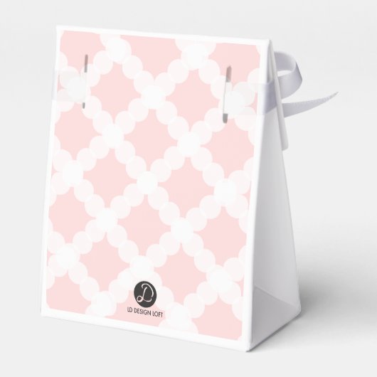 Gepersonaliseerde Roze Baby meisje doop Gold Cross Bedankdoosjes (Achterkant)