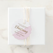 Gepersonaliseerde Roze Baby meisje doopsel dank u Bedankjes Labels (In situ)