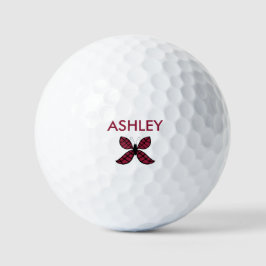 Gepersonaliseerde roze ballen, met gestileerde vli golfballen
