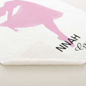 Gepersonaliseerde roze ballerina danser Sherpa Bla Sherpa Deken (3/4)